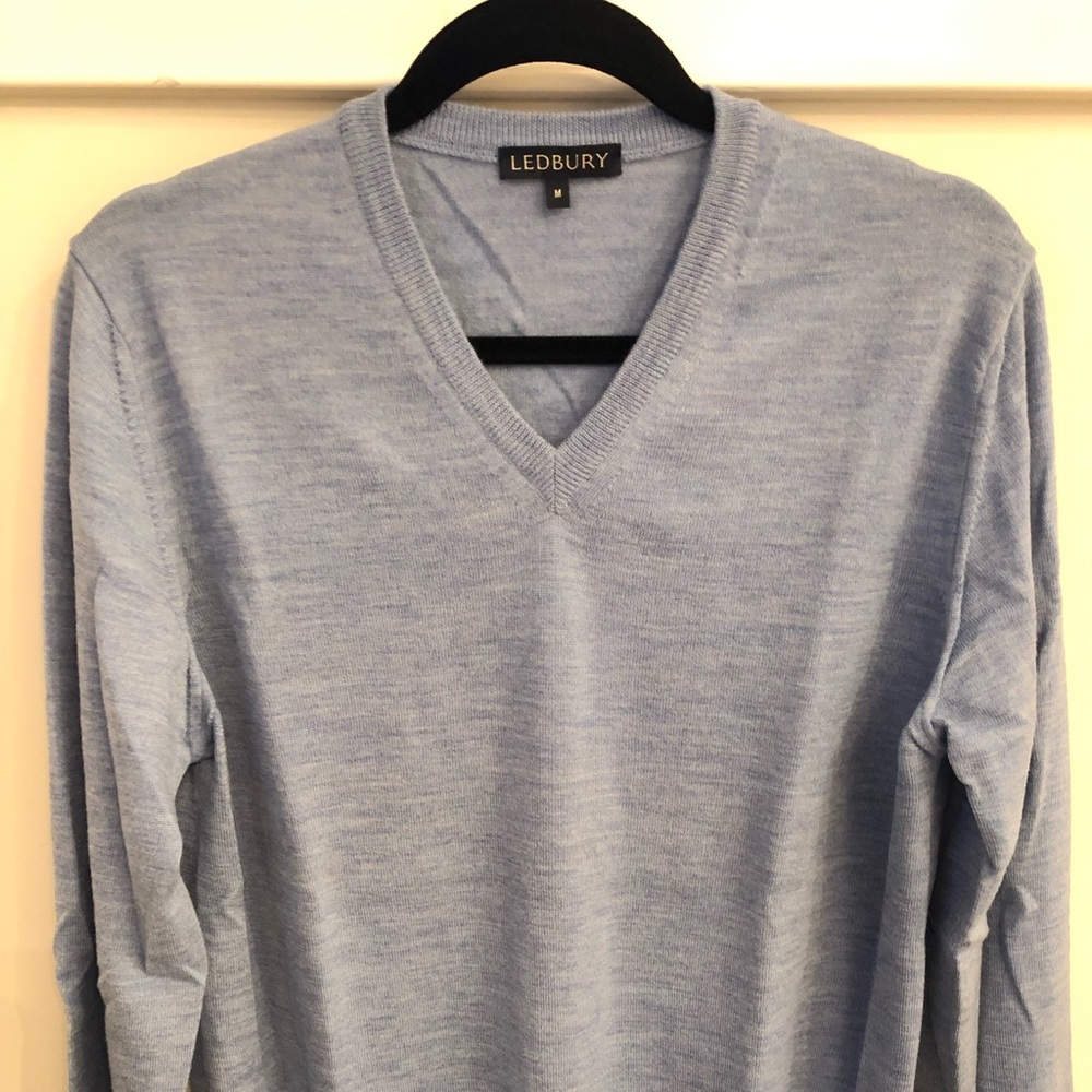 Ledbury Light Blue V-Neck Sweater